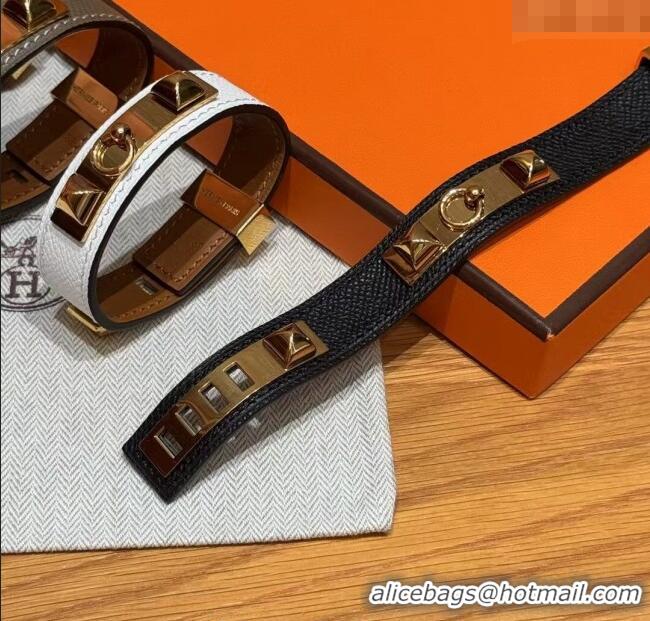 Good Taste Hermes Collier de Chien bracelet in Four Medor Studs and Leather HS26010404 2026