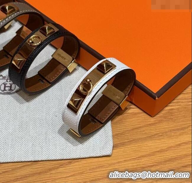 Good Taste Hermes Collier de Chien bracelet in Four Medor Studs and Leather HS26010404 2026