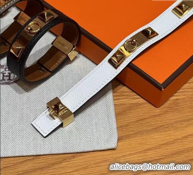 Good Taste Hermes Collier de Chien bracelet in Four Medor Studs and Leather HS26010404 2026