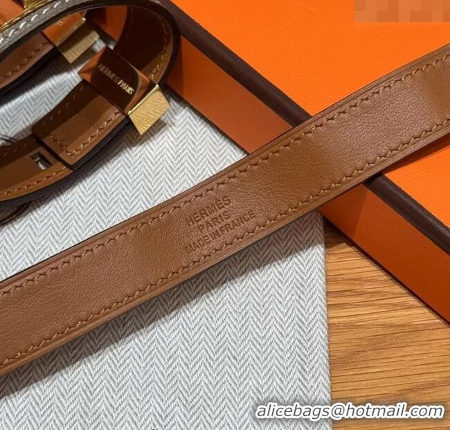 Good Taste Hermes Collier de Chien bracelet in Four Medor Studs and Leather HS26010404 2026