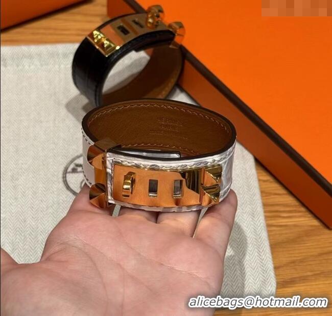 Best Product Hermes Collier de Chien bracelet in Four Medor Studs and Embossed Leather HS26010405 2026