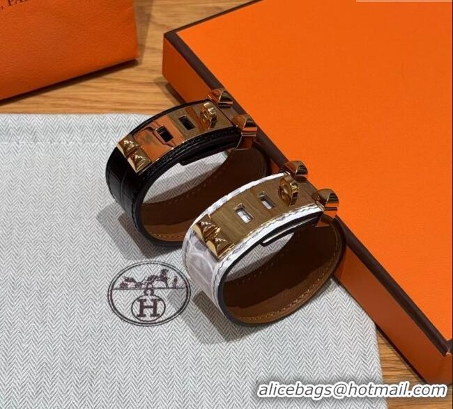 Best Product Hermes Collier de Chien bracelet in Four Medor Studs and Embossed Leather HS26010405 2026