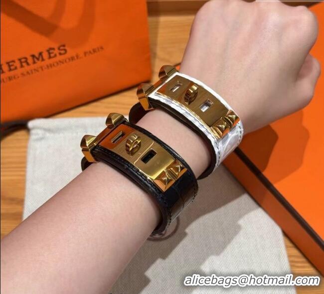 Best Product Hermes Collier de Chien bracelet in Four Medor Studs and Embossed Leather HS26010405 2026
