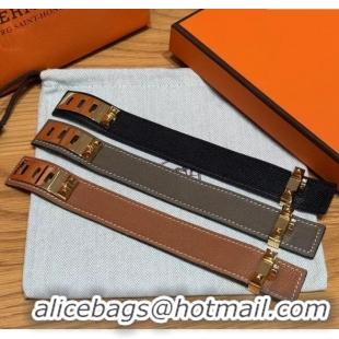 Shop Discount Hermes Collier de Chien bracelet in Four Medor Studs and Leather HS26010402 2026