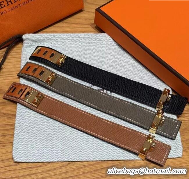 Shop Discount Hermes Collier de Chien bracelet in Four Medor Studs and Leather HS26010402 2026