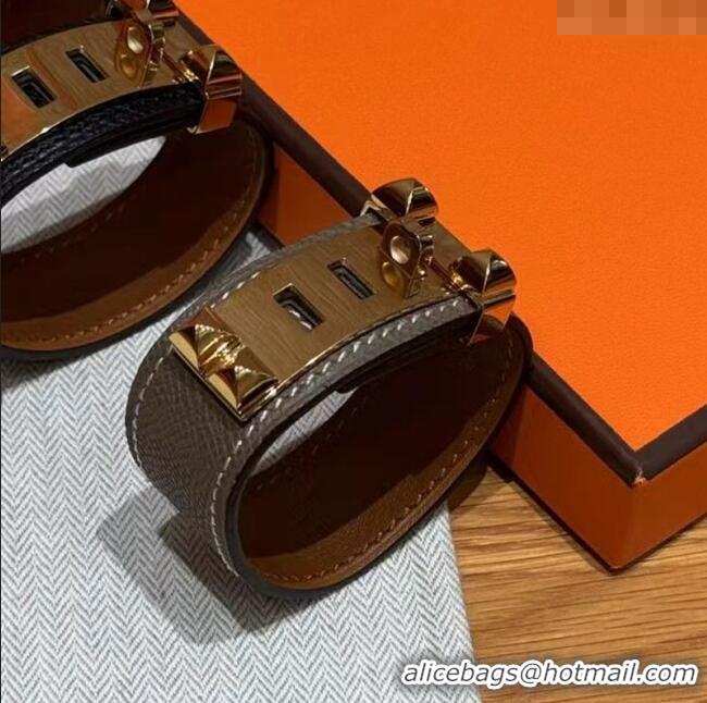 Shop Discount Hermes Collier de Chien bracelet in Four Medor Studs and Leather HS26010402 2026