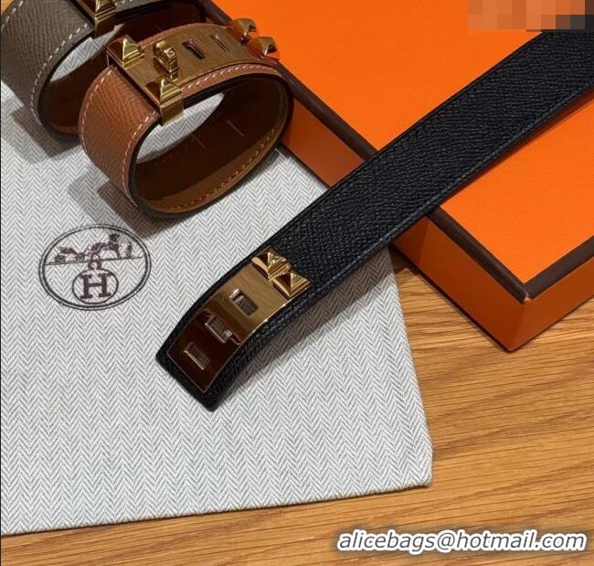 Shop Discount Hermes Collier de Chien bracelet in Four Medor Studs and Leather HS26010402 2026