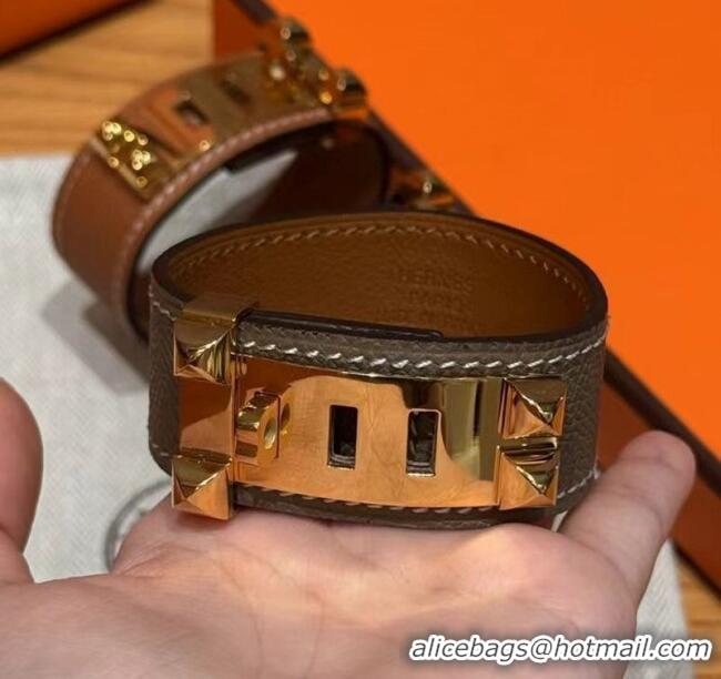 Shop Discount Hermes Collier de Chien bracelet in Four Medor Studs and Leather HS26010402 2026