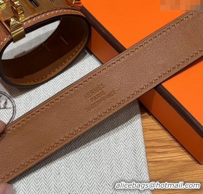 Shop Discount Hermes Collier de Chien bracelet in Four Medor Studs and Leather HS26010402 2026