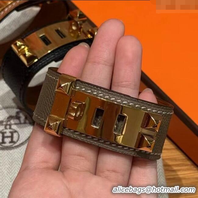 Shop Discount Hermes Collier de Chien bracelet in Four Medor Studs and Leather HS26010402 2026