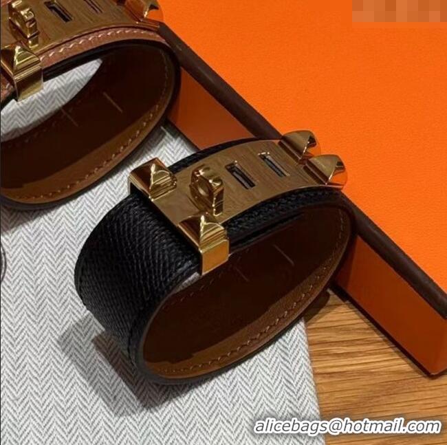 Shop Discount Hermes Collier de Chien bracelet in Four Medor Studs and Leather HS26010402 2026