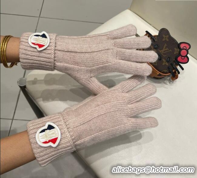 Top Grade Moncler Knit Gloves Powder ML010501 Pink 2026