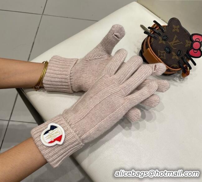 Top Grade Moncler Knit Gloves Powder ML010501 Pink 2026