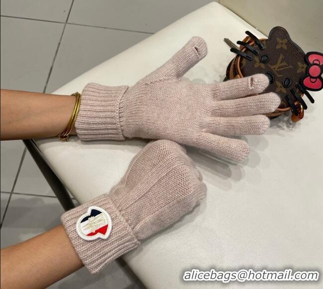Top Grade Moncler Knit Gloves Powder ML010501 Pink 2026