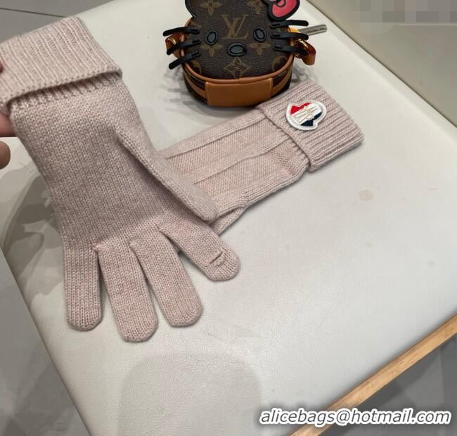 Top Grade Moncler Knit Gloves Powder ML010501 Pink 2026
