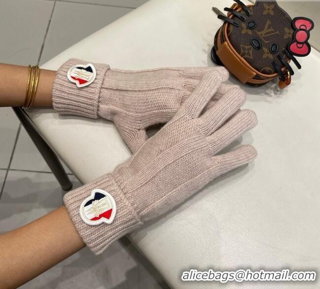 Top Grade Moncler Knit Gloves Powder ML010501 Pink 2026