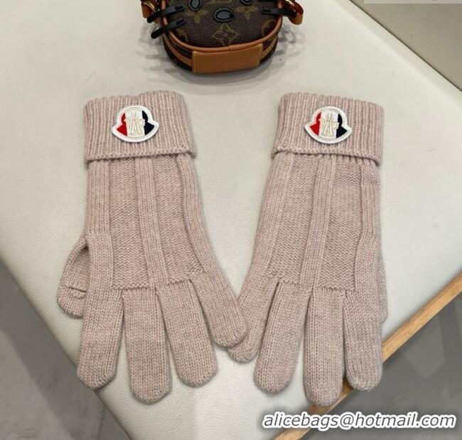 Top Grade Moncler Knit Gloves Powder ML010501 Pink 2026