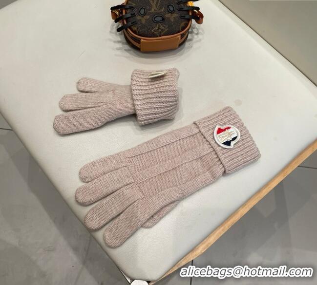 Top Grade Moncler Knit Gloves Powder ML010501 Pink 2026