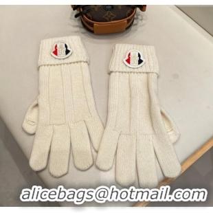 Big Discount Moncler Knit Gloves ML010501 White 2026
