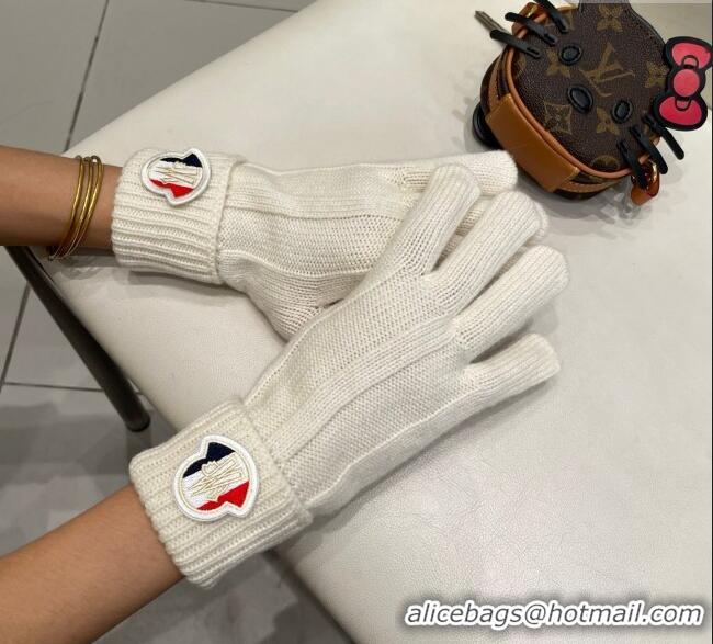 Big Discount Moncler Knit Gloves ML010501 White 2026