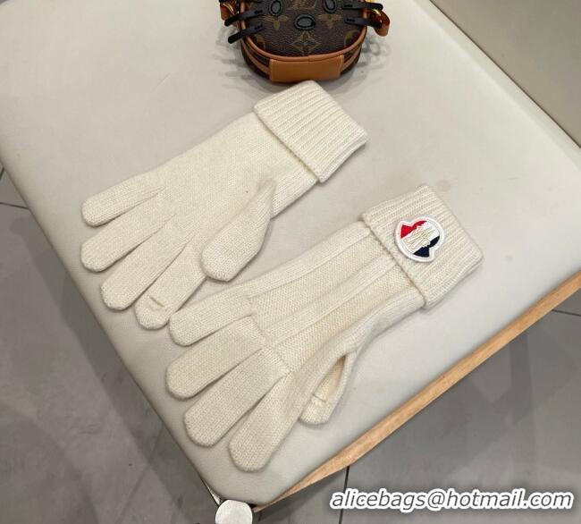 Big Discount Moncler Knit Gloves ML010501 White 2026
