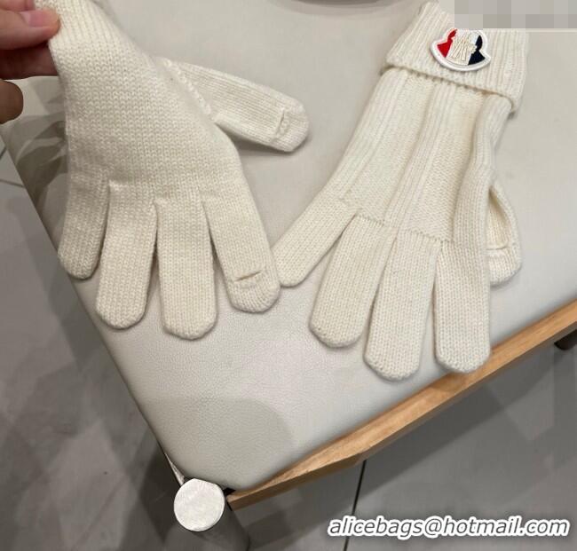 Big Discount Moncler Knit Gloves ML010501 White 2026