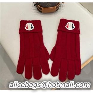 Buy Cheapest Moncler Knit Gloves ML010501 Red 2026