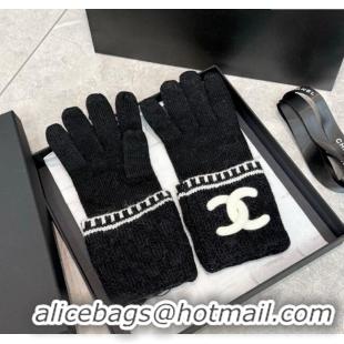 Low Cost Chanel Knit Gloves CH010501 Black 2026