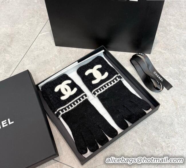 Low Cost Chanel Knit Gloves CH010501 Black 2026