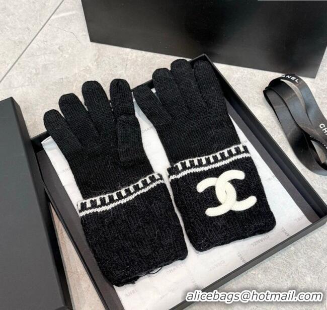 Low Cost Chanel Knit Gloves CH010501 Black 2026