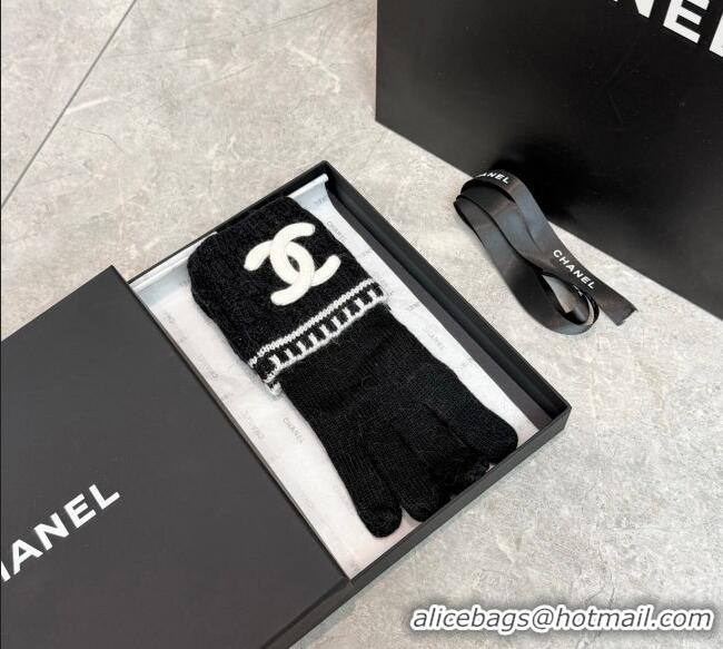 Low Cost Chanel Knit Gloves CH010501 Black 2026