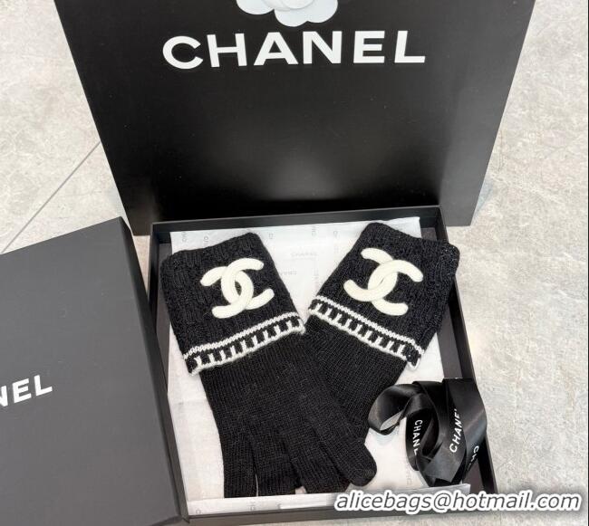 Low Cost Chanel Knit Gloves CH010501 Black 2026