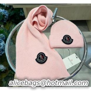 Super Quality Moncler Knit Hat and Scarf Set ML010514 Pink 2026