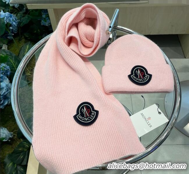Super Quality Moncler Knit Hat and Scarf Set ML010514 Pink 2026