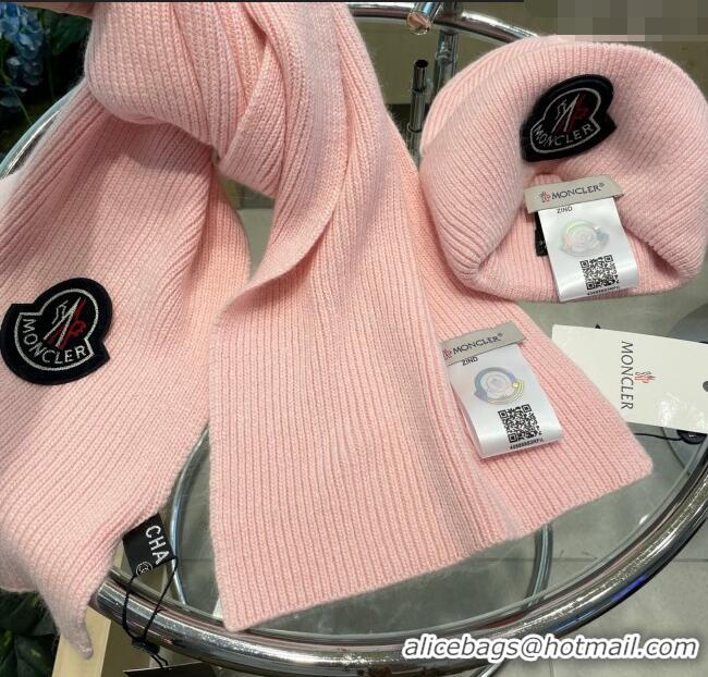 Super Quality Moncler Knit Hat and Scarf Set ML010514 Pink 2026
