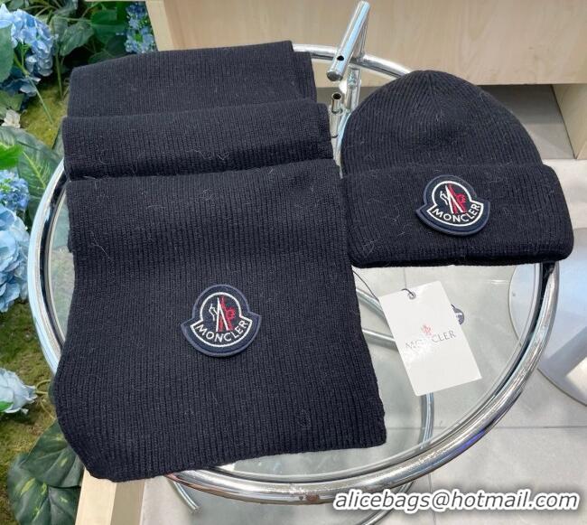 Good Quality Moncler Knit Hat and Scarf Set ML010514 Dark Blue 2026