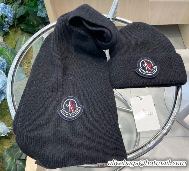 Good Quality Moncler Knit Hat and Scarf Set ML010514 Dark Blue 2026