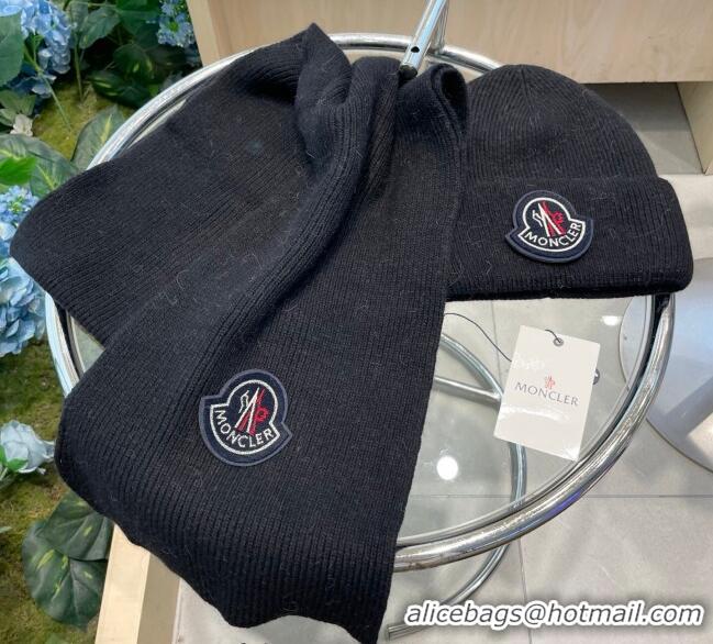 Good Quality Moncler Knit Hat and Scarf Set ML010514 Dark Blue 2026