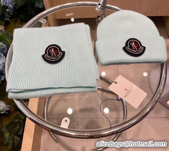 Good Looking Moncler Knit Hat and Scarf Set ML010514 Light Blue 2026 