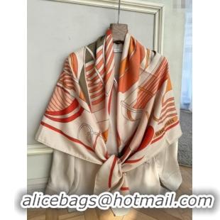 Big Discount Hermes Cashmere Silk Thalassa Shawl Scarf 140x140cm H1504 Orange 2026 Top