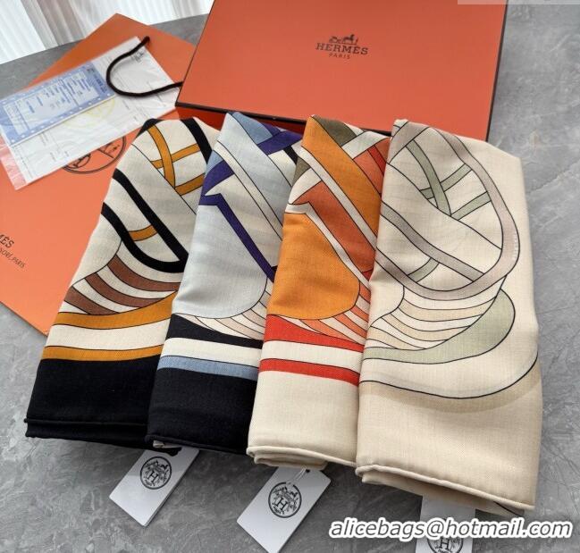 Big Discount Hermes Cashmere Silk Thalassa Shawl Scarf 140x140cm H1504 Orange 2026 Top