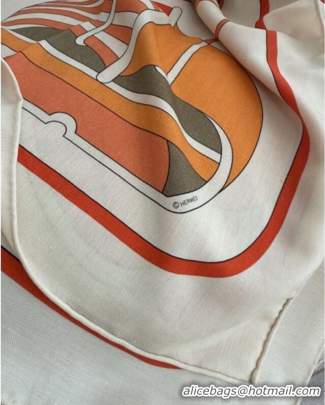 Big Discount Hermes Cashmere Silk Thalassa Shawl Scarf 140x140cm H1504 Orange 2026 Top