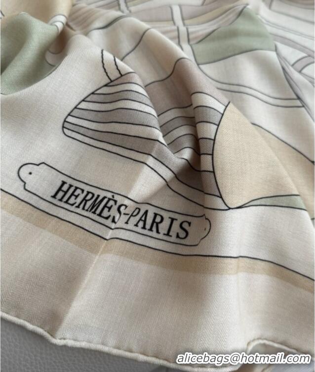 Promotional Hermes Cashmere Silk Thalassa Shawl Scarf 140x140cm H1505 Beige 2026 Top