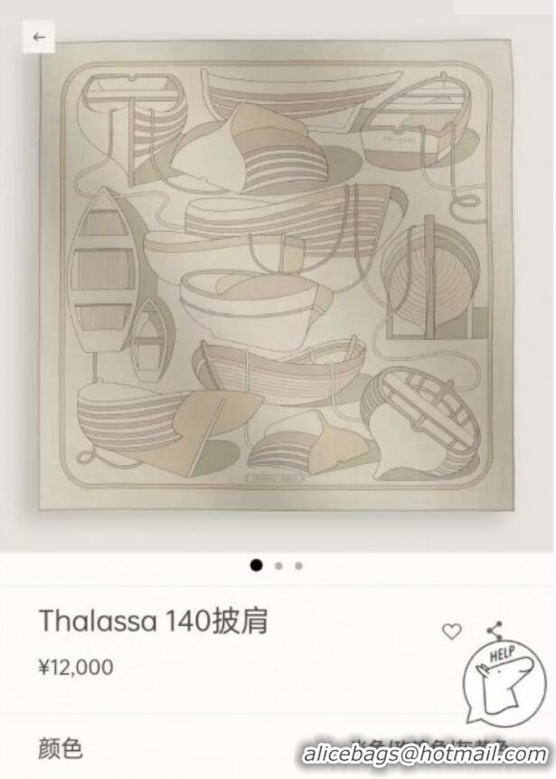 Promotional Hermes Cashmere Silk Thalassa Shawl Scarf 140x140cm H1505 Beige 2026 Top