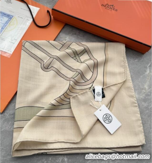 Promotional Hermes Cashmere Silk Thalassa Shawl Scarf 140x140cm H1505 Beige 2026 Top
