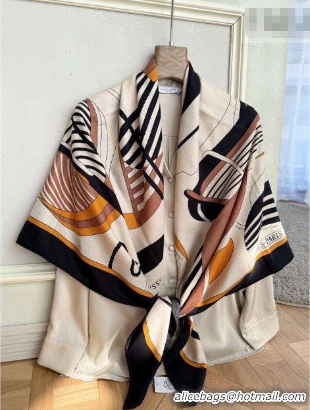 Best Price Hermes Cashmere Silk Thalassa Shawl Scarf 140x140cm H1505 Black 2026 Top