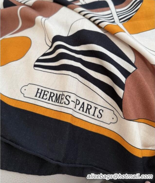 Best Price Hermes Cashmere Silk Thalassa Shawl Scarf 140x140cm H1505 Black 2026 Top