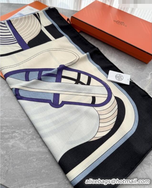 New Design Hermes Cashmere Silk Thalassa Shawl Scarf 140x140cm H1505 Blue 2026 Top