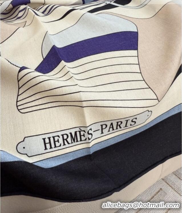 New Design Hermes Cashmere Silk Thalassa Shawl Scarf 140x140cm H1505 Blue 2026 Top