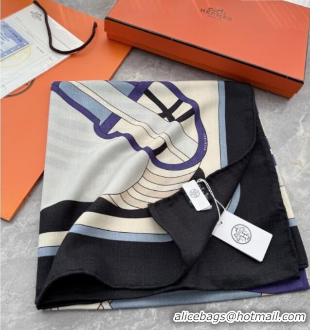 New Design Hermes Cashmere Silk Thalassa Shawl Scarf 140x140cm H1505 Blue 2026 Top